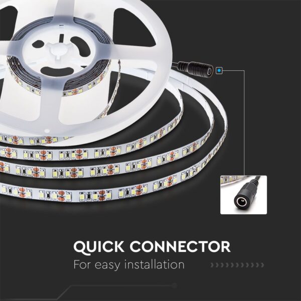 LED Ταινία 8W 24V V-TAC 750lm/m Θερμό 3000K 10 Μέτρα – 212622