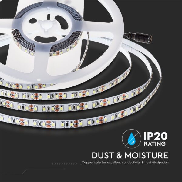 LED Ταινία 7.5W 24V V-TAC 750lm/m Ψυχρό 6400K 10 Μέτρα – 212624