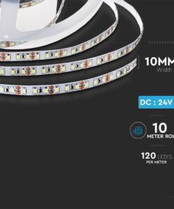 LED Ταινία 7.5W 24V V-TAC 750lm/m Ψυχρό 6400K 10 Μέτρα – 212624