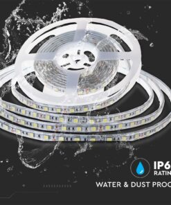 LED Ταινία 7.2W 24V V-TAC 600lm/m Αδιάβροχη IP65 Θερμό 3000K 10 Μέτρα – 212625