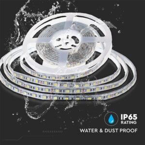LED Ταινία 7.2W 24V V-TAC 600lm/m Αδιάβροχη IP65 Θερμό 3000K 10 Μέτρα – 212625
