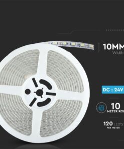 LED Ταινία 7.2W 24V V-TAC 600lm/m Αδιάβροχη IP65 Θερμό 3000K 10 Μέτρα – 212625