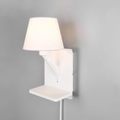 Φωτιστικό Τοίχου Λευκό Ματ COMFORT 1xE14 με USB & Ασύρματο Φορτιστή Trio Lighting – 262670131