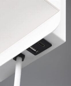 Φωτιστικό Τοίχου Λευκό Ματ COMFORT 1xE14 με USB & Ασύρματο Φορτιστή Trio Lighting – 262670131