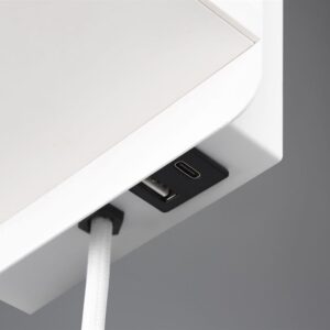 Φωτιστικό Τοίχου Λευκό Ματ COMFORT 1xE14 με USB & Ασύρματο Φορτιστή Trio Lighting – 262670131