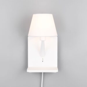 Φωτιστικό Τοίχου Λευκό Ματ COMFORT 1xE14 με USB & Ασύρματο Φορτιστή Trio Lighting – 262670131