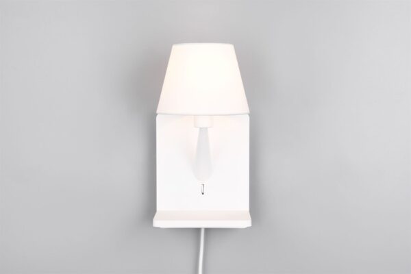 Φωτιστικό Τοίχου Λευκό Ματ COMFORT 1xE14 με USB & Ασύρματο Φορτιστή Trio Lighting – 262670131