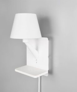 Φωτιστικό Τοίχου Λευκό Ματ COMFORT 1xE14 με USB & Ασύρματο Φορτιστή Trio Lighting – 262670131