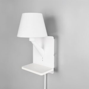 Φωτιστικό Τοίχου Λευκό Ματ COMFORT 1xE14 με USB & Ασύρματο Φορτιστή Trio Lighting – 262670131