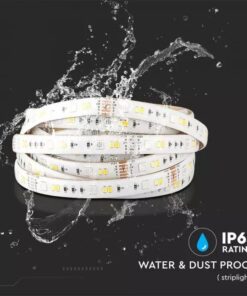Wi-Fi Σετ 5 μέτρα Ταινίας LED 4W V-TAC IP65 Πολύχρωμη RGB+3000K-6400K Συμβατή Με Amazon Alexa & Google Home – 2628