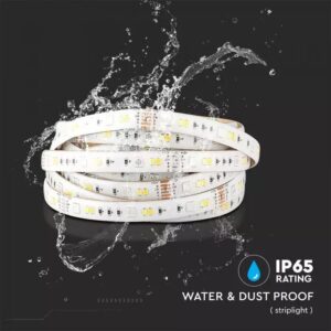 Wi-Fi Σετ 5 μέτρα Ταινίας LED 4W V-TAC IP65 Πολύχρωμη RGB+3000K-6400K Συμβατή Με Amazon Alexa & Google Home – 2628
