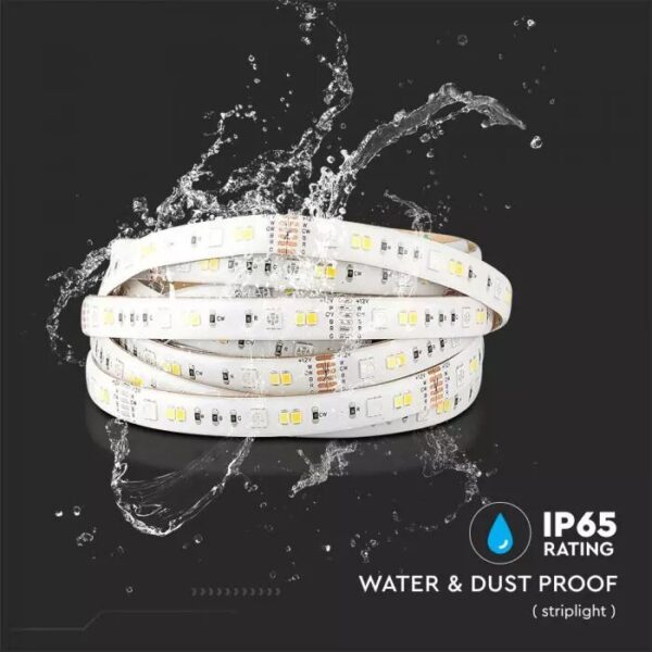 Wi-Fi Σετ 5 μέτρα Ταινίας LED 4W V-TAC IP65 Πολύχρωμη RGB+3000K-6400K Συμβατή Με Amazon Alexa & Google Home – 2628