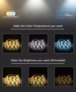 Wi-Fi Σετ 5 μέτρα Ταινίας LED 4W V-TAC IP65 Πολύχρωμη RGB+3000K-6400K Συμβατή Με Amazon Alexa & Google Home – 2628