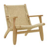 Armchair Chiara pakoworld natural beech wood-natural rope seat 70x68x75cm 263-000014