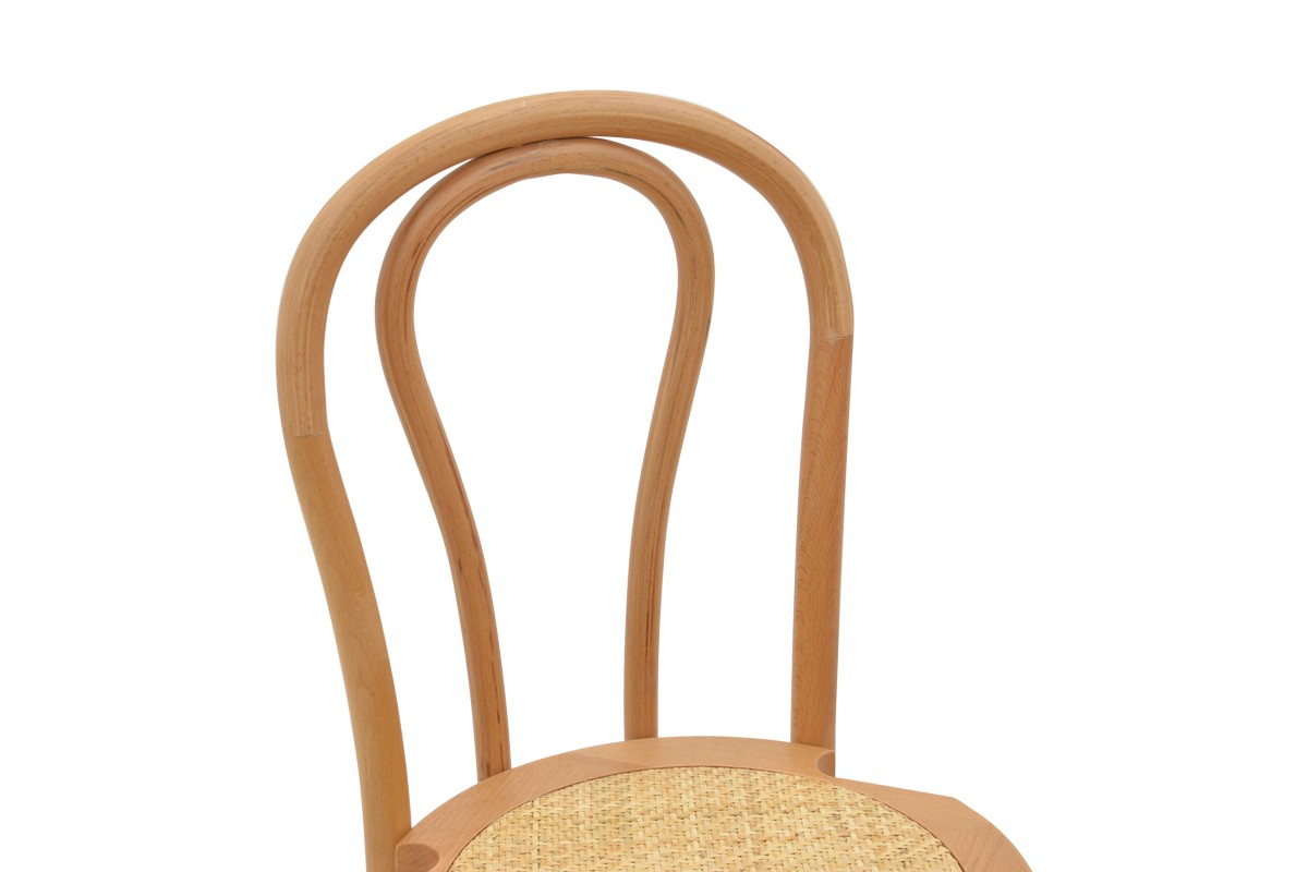 Καρέκλα Azhel pakoworld φυσικό ξύλο οξιάς-έδρα φυσικό rattan 41x50x89εκ 263-000017