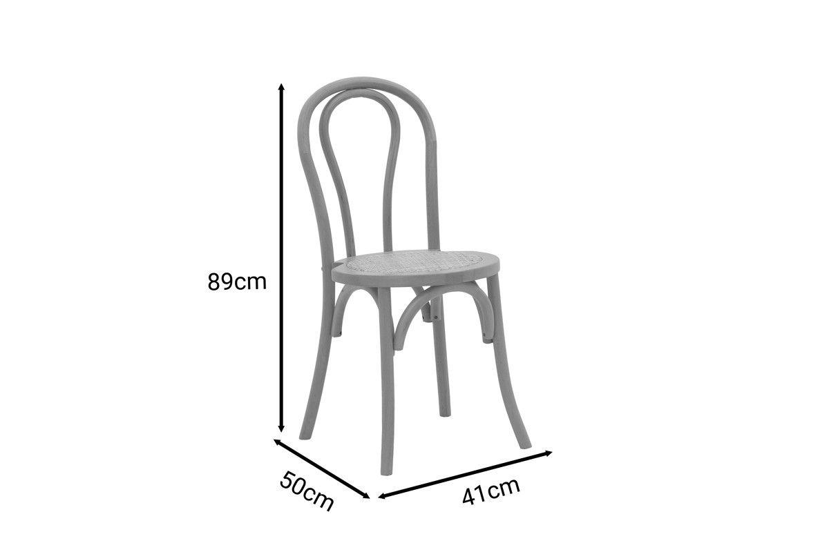 Καρέκλα Azhel pakoworld φυσικό ξύλο οξιάς-έδρα φυσικό rattan 41x50x89εκ 263-000017