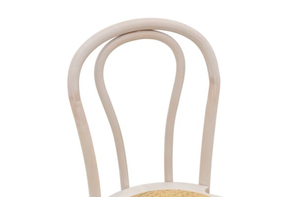 Καρέκλα Azhel pakoworld white wash ξύλο οξιάς-έδρα φυσικό rattan 41x50x89εκ 263-000018