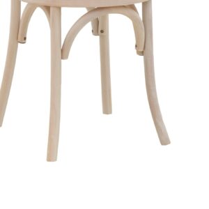 Καρέκλα Azhel pakoworld white wash ξύλο οξιάς-έδρα φυσικό rattan 41x50x89εκ 263-000018