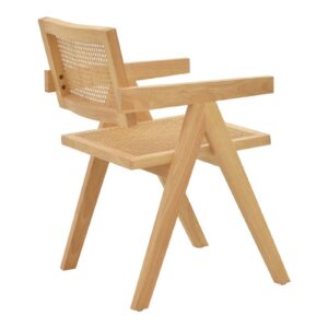 Πολυθρόνα Kalen pakoworld φυσικό rubberwood 52x59x79εκ 263-000022
