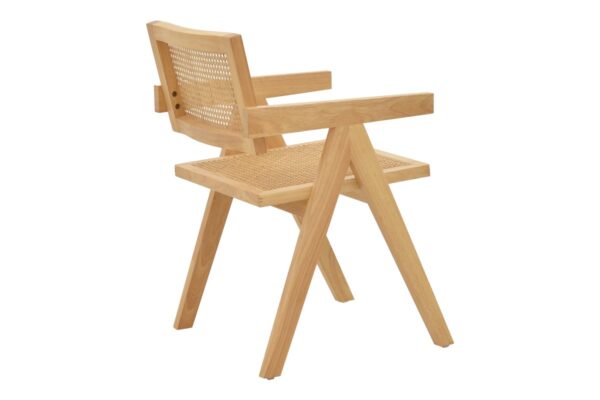 Πολυθρόνα Kalen pakoworld φυσικό rubberwood 52x59x79εκ 263-000022