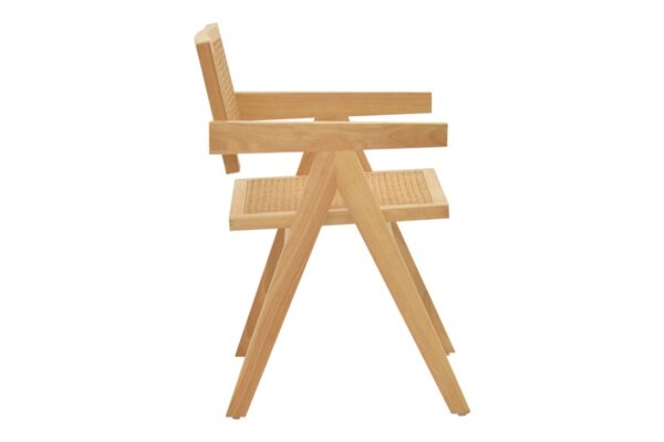 Πολυθρόνα Kalen pakoworld φυσικό rubberwood 52x59x79εκ 263-000022