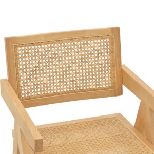 Πολυθρόνα Kalen pakoworld φυσικό rubberwood 52x59x79εκ 263-000022