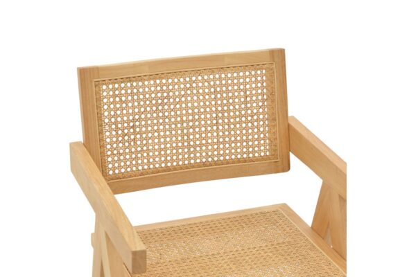 Πολυθρόνα Kalen pakoworld φυσικό rubberwood 52x59x79εκ 263-000022