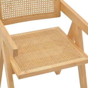 Πολυθρόνα Kalen pakoworld φυσικό rubberwood 52x59x79εκ 263-000022