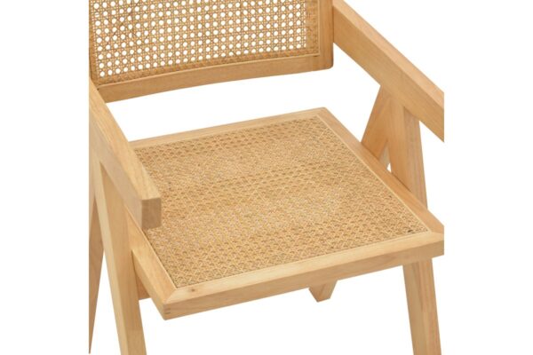 Πολυθρόνα Kalen pakoworld φυσικό rubberwood 52x59x79εκ 263-000022