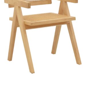 Πολυθρόνα Kalen pakoworld φυσικό rubberwood 52x59x79εκ 263-000022