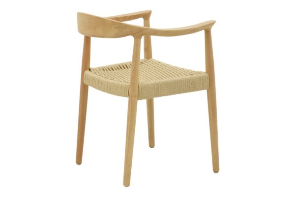 Πολυθρόνα Juvan pakoworld φυσικό rubberwood 64x53x77εκ 263-000024