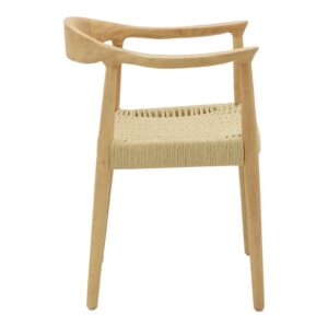Πολυθρόνα Juvan pakoworld φυσικό rubberwood 64x53x77εκ 263-000024
