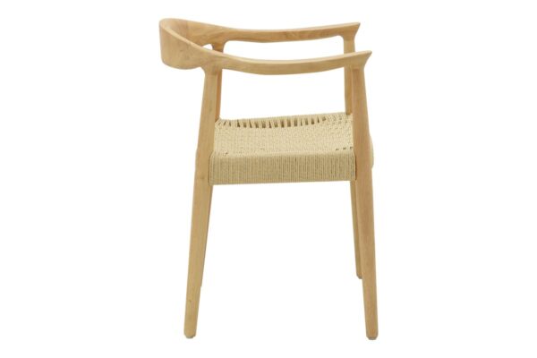 Πολυθρόνα Juvan pakoworld φυσικό rubberwood 64x53x77εκ 263-000024