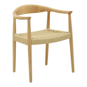 Πολυθρόνα Juvan pakoworld φυσικό rubberwood 64x53x77εκ 263-000024