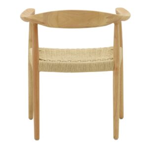 Πολυθρόνα Juvan pakoworld φυσικό rubberwood 64x53x77εκ 263-000024