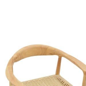 Πολυθρόνα Juvan pakoworld φυσικό rubberwood 64x53x77εκ 263-000024