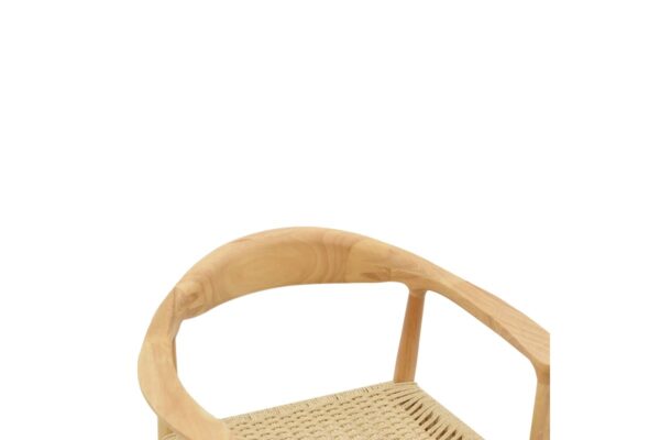 Πολυθρόνα Juvan pakoworld φυσικό rubberwood 64x53x77εκ 263-000024