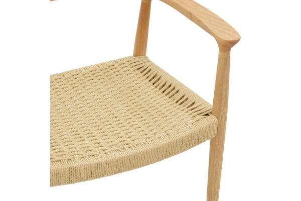Πολυθρόνα Juvan pakoworld φυσικό rubberwood 64x53x77εκ 263-000024