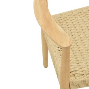Πολυθρόνα Juvan pakoworld φυσικό rubberwood 64x53x77εκ 263-000024