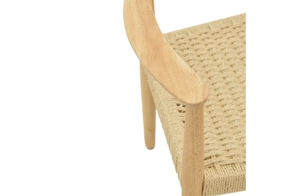 Πολυθρόνα Juvan pakoworld φυσικό rubberwood 64x53x77εκ 263-000024