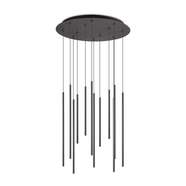 IDEAL LUX Κρεμαστό Φωτιστικό Οροφής FO LED 25W 3000K Μαύρου Χρώματος – 263434