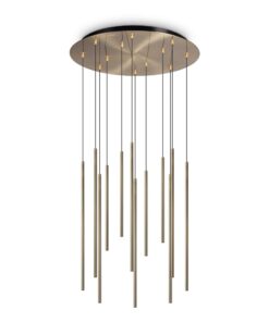 IDEAL LUX Κρεμαστό Φωτιστικό FO LED 25W 3000K Ορείχαλκου – 263663
