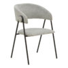 Chair Rachele pakoworld fabric grey-black metal leg 52x53x83cm 264-000002