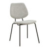 Chair Pietro pakoworld fabric grey-leg black metal 50x53x83cm 264-000007