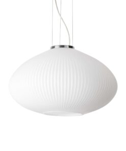 IDEAL LUX Κρεμαστό Φωτιστικό PLISSE 1xE27 Λευκού Χρώματος – 264523