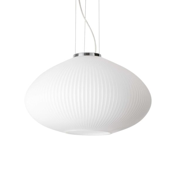IDEAL LUX Κρεμαστό Φωτιστικό PLISSE 1xE27 Λευκού Χρώματος – 264523