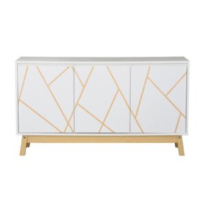 Μπουφές Aria pakoworld λευκό-φυσικό 120x35x67 εκ 265-000003