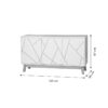 Μπουφές Aria pakoworld λευκό-φυσικό 120x35x67 εκ 265-000003