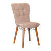 Chair Sonora I pakoworld fabric beige antique-walnut leg 266-000002