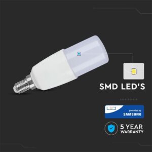 LED Λάμπα E14 T37 8W V-TAC Samsung Chip Θερμό Λευκό 3000K – 267
